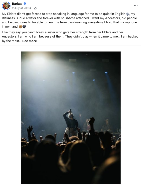 Barkaa post about elders