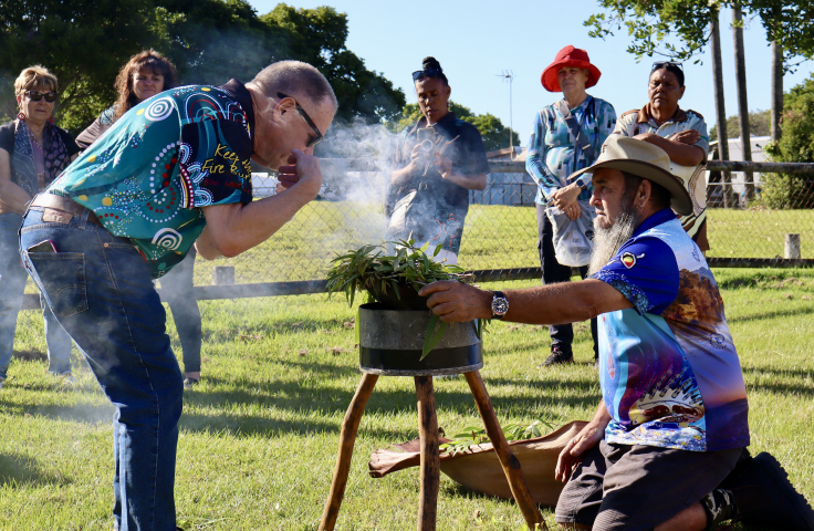 Kevin Lowe Smoking ceremony Tweed River